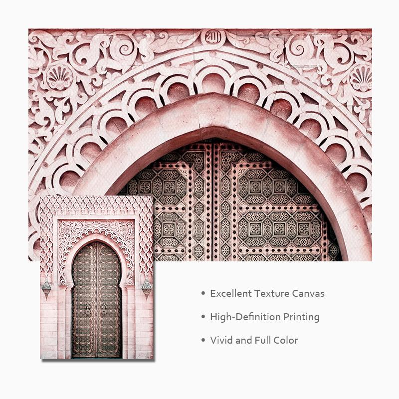 Plakat Meczetu Islamskiego Brama Kwiatowa Nowoczesny Obraz Na Płótnie Muzułmańskie Plakaty I Wydruki Obrazy Ścienne Do Salonu Wystrój Domu