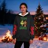 Women's Casual Fashion Plus Velvet Thickened Christmas Print Hooded Sweatshirt
