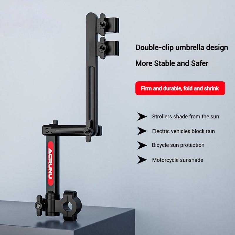 Bicycle Parasol Support Frame, Electric Vehicle Umbrella Bracket, Battery Car Umbrella Frame, Baby Stroller Umbrella Holder чёрный