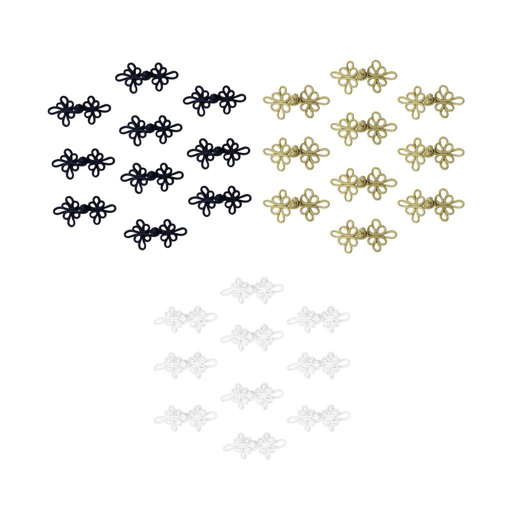 10x Chinese Knots Frog Buttons Sewing Fasteners Handcraft Traditional DIY Closure for Cheongsam Costumes Sweater Cloak Scarf
