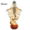 Decorative Festive Lighting Swirling Ghost Pumpkin Yard Lamp, Halloween Glowing Spooky Decor with Solar Powered Alternative Design, Outdoor