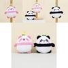 Cute Panda Plush Toy Keychain Short Plush Stuffed Doll For Couples