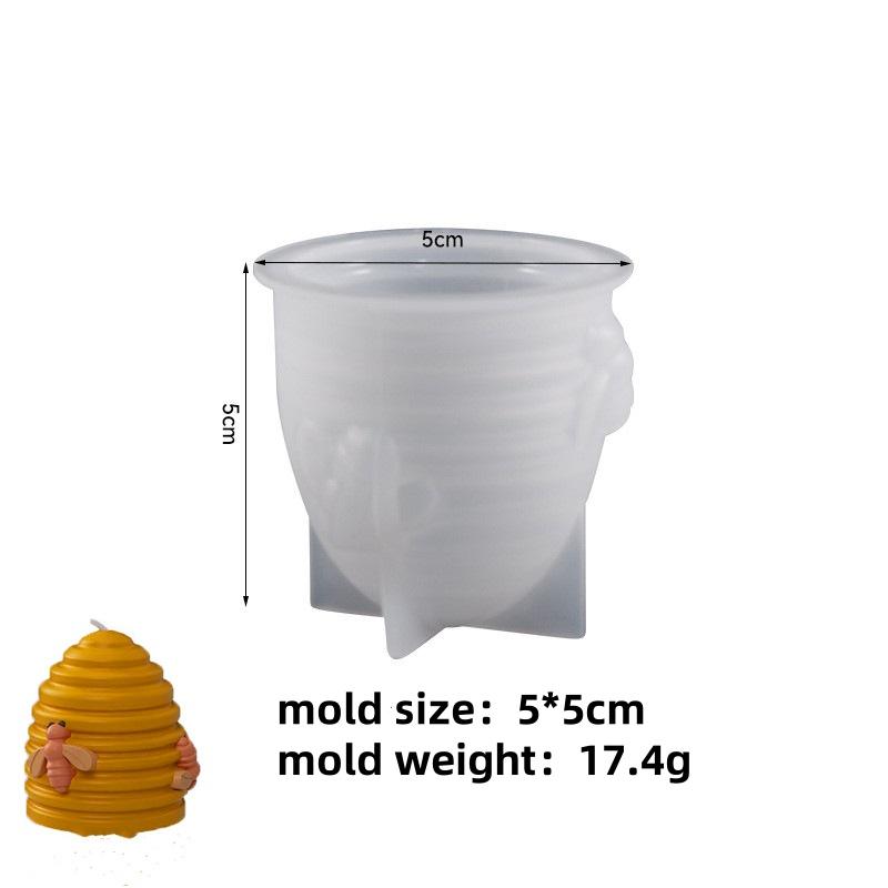 DIY Beehive Silicone Candle Molds 3D Honeycomb Aroma Plaster Soap Cake Baking Mold Plaster Resin Baking Mould Home Art Decor