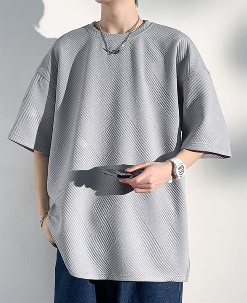 Summer Short Loose Large Big Summer Crew Cut and Summer [Poperdision] Men's Clothes, T-Shirts, Sleeves, 5/8 Sleeves, Fit, Size, Cool, Silhouette,