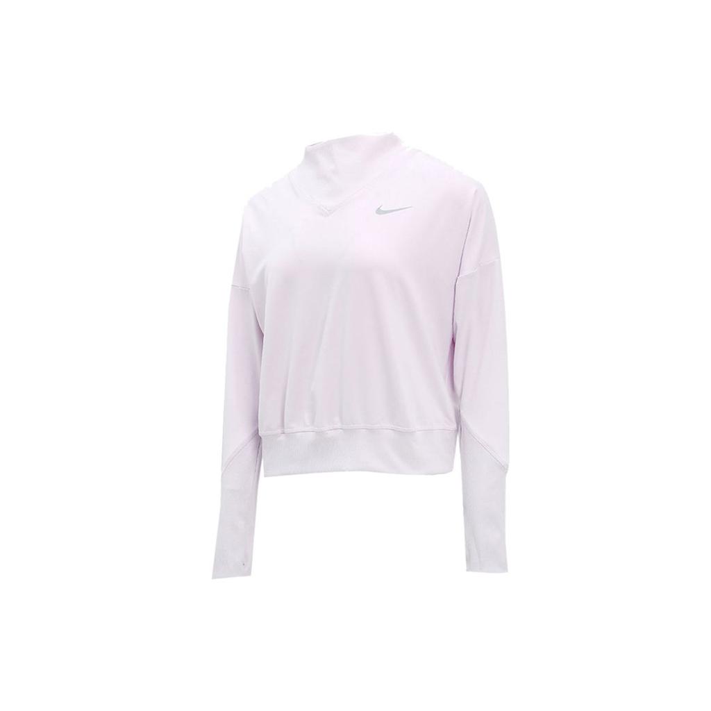 Nike Running Training Pullover Long Sleeve Sports T-Shirt Women Tops Pink DA1057-573