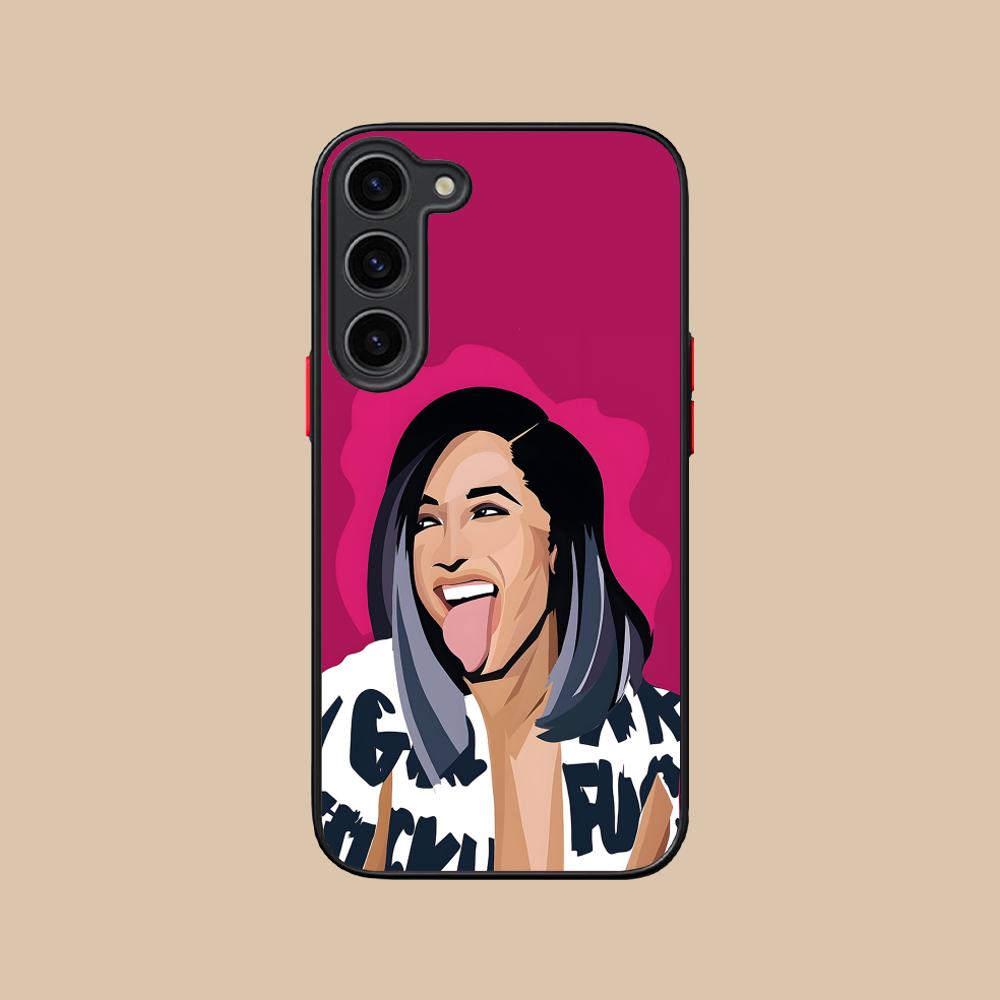 

Силиконовый чехол для мобильного телефона Cardi B для Samsung Galaxy S26 S25 S24 S23 S22 S21 Plus FE Ultra Цветной чехол Galaxy S23+