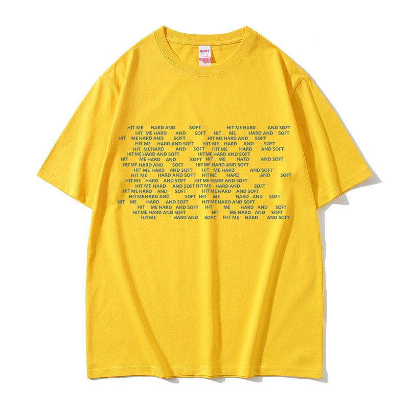 2025 Summer Hit Me Hard and Soft Tour T Shirt Men Women New Pop Fashion Singer Same Style Print Male Casual Oversized T Shirts