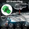 A ABSOPRO M12x1.5 4mm Magnetic Drain Plug Aluminum Alloy with Copper Washer Green