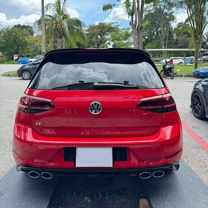 For VW Golf MK7/MK7.5 GTI GTD R R-Line 2012-2020 Maxton Style Car Rear Spoiler Cap Rear Trunk Roof Spoiler Wing Bodykit Tuning