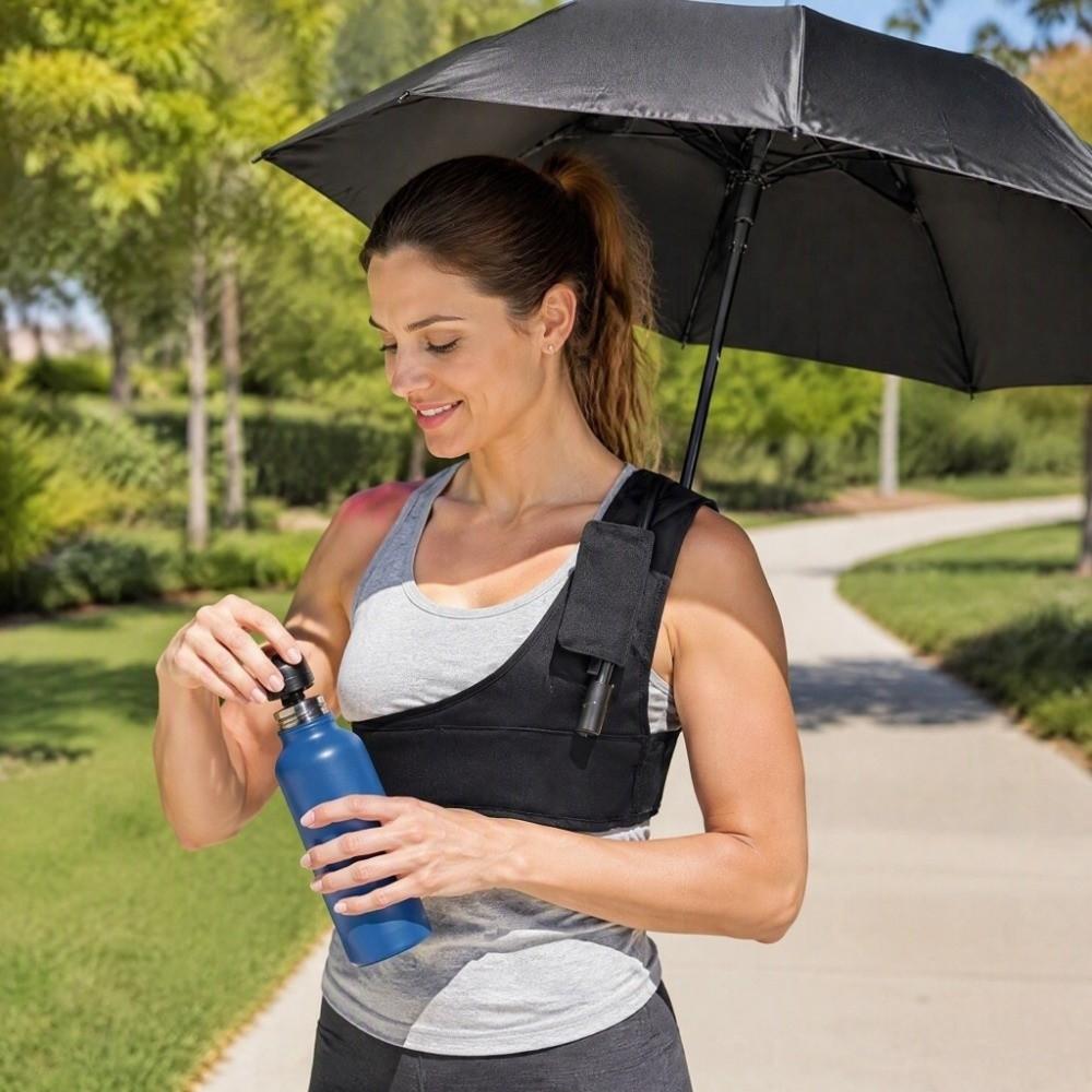 Sun Protection Umbrella Holder Light Weight Shoulder Strap Wear Resist Umbrella Clamp Walking Trip