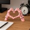 Model Abstract Skeleton Statue Handicraft Heart Shape Finger Gesture Figurine  Computer Ornament