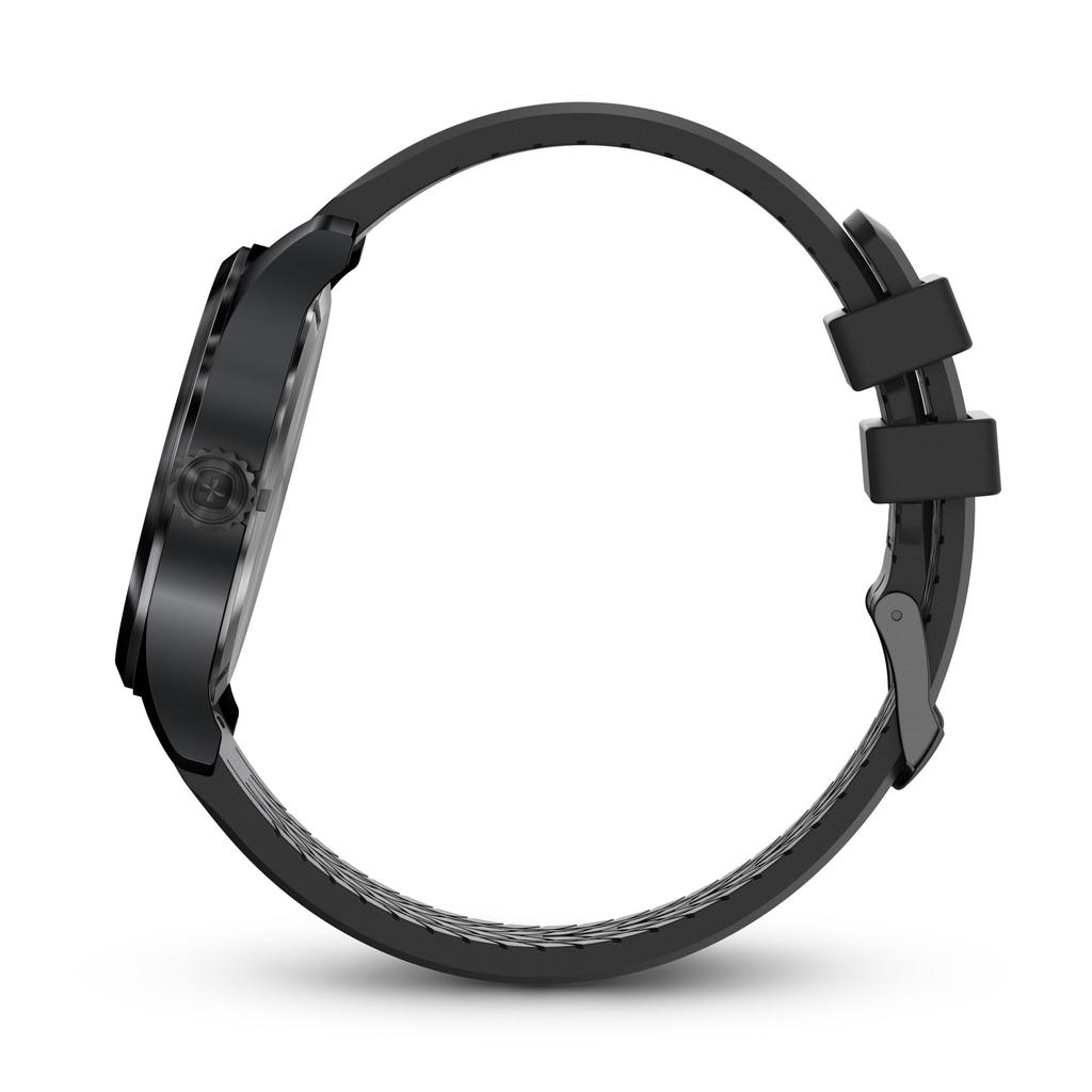 WENGER TERRAGRAPH Watch Black PVD Stainless Steel Case Black Dial Black Silicone Strap Quartz 100m Water Resistant Gift Analog Men's (316L) []