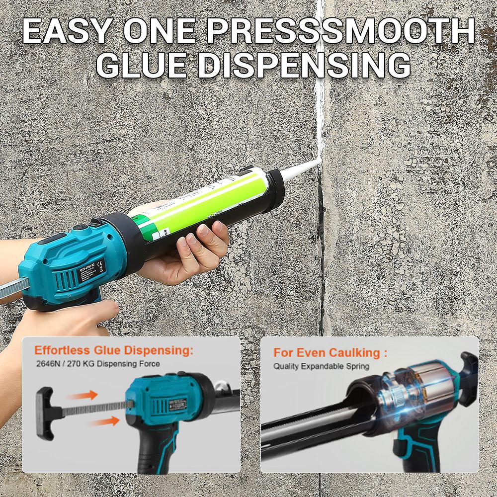 Electric Caulking Gun for Makita 18V Battery Cement Glass Adhesive Glue Seal Sealant Tool Wireless Glass Glue Gun (No Battery)