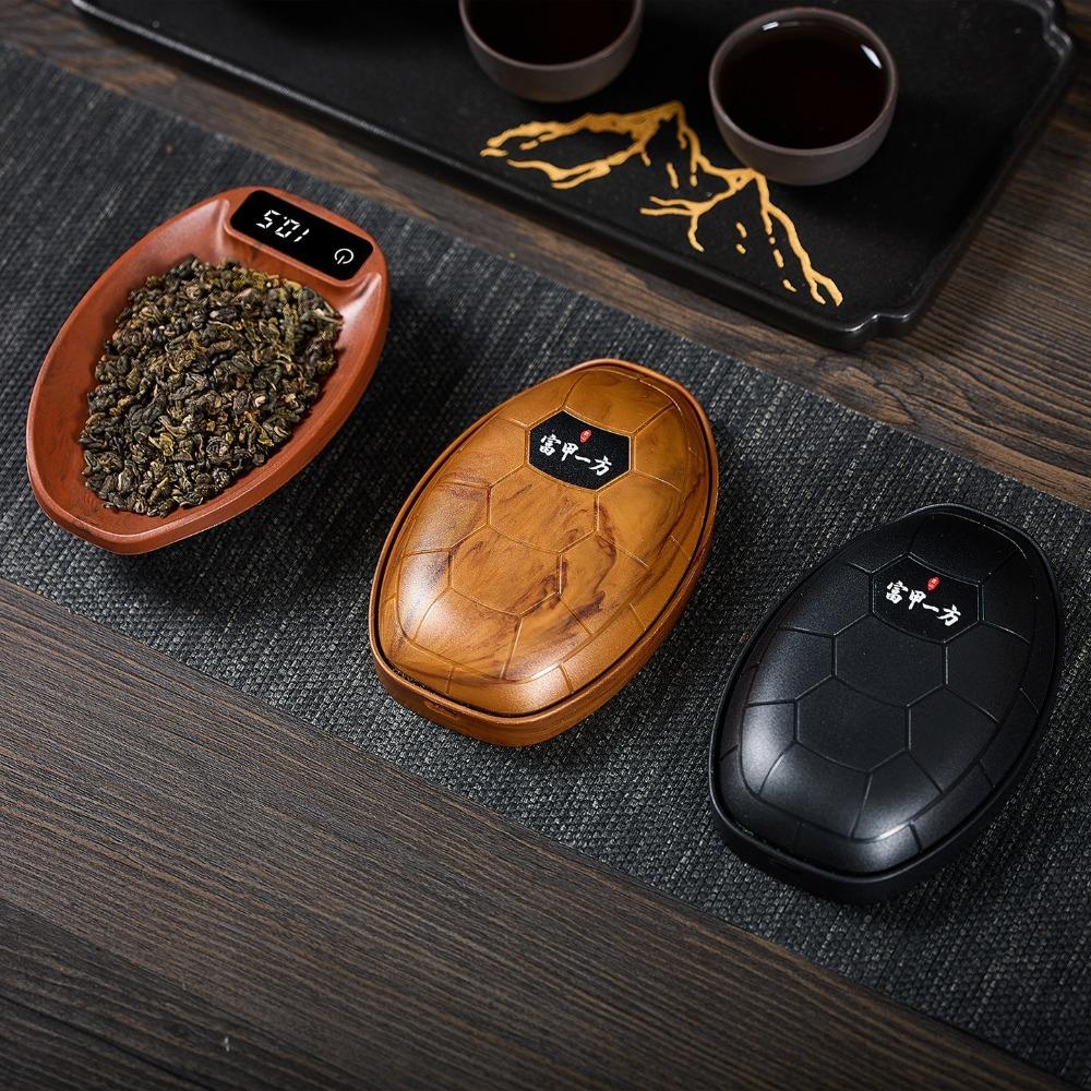 Touchscreen Coffee Scale Tortoise Shell Pattern Coffee Bean Tray Digital Scale  Seasonings