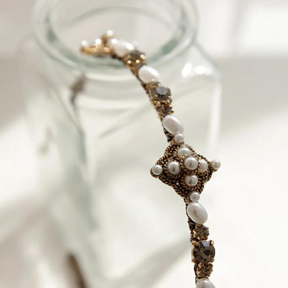 J Lauren Casting Cubic Pearl Antique Hairband H01161