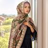 Muslim Paisley Shawl Thin Pashmina Long Tassels Scarf Vintage Cashew Jacquard Printed Stoles Islam Foulard Tippet