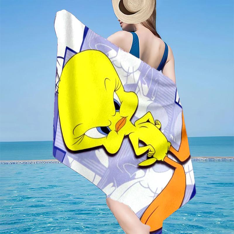 Yellow Bird Beach Towel, Super Soft Microfiber, Gift for Her/Him, Birthday, for Pool, Beach, Travel, Home Decor Fan gifts