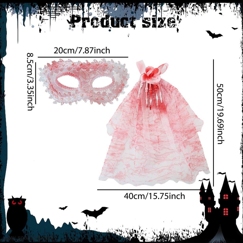 Halloween Lace Dress Up Masquerade Eyemask for Cosplay Stage Performance