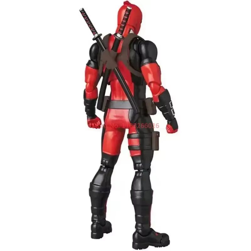 Hot 16Cm Anime Deadpool Mafex 082 X-Men Action Figures Comic Version Collectable Model Doll Cool Boys Birthday Festival Gifts