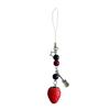 Strawberry Cellphone Chain Colorful Phone Charm Handmade Detachable Phones Lanyard Pendant Keychains for Wallet Bag