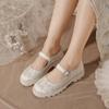 New Chinese Style Girls Single Shoes Platform Girls Student Shoes Buckle Retro Children's Hanfu Shoes Four Seasons Princess Shoes