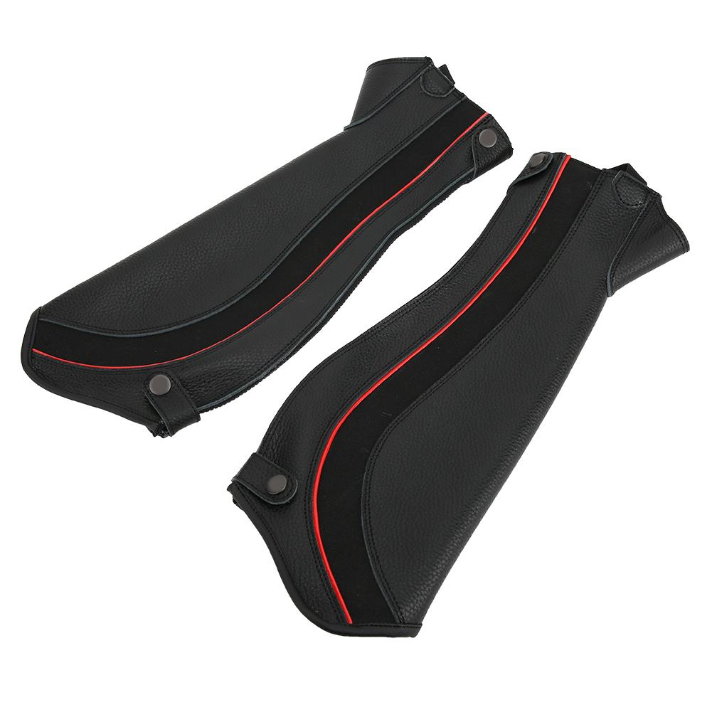 2 BUC Jambiere Profesionale de Echitație Jambiere Protectoare din Piele pentru Călărie NegruM