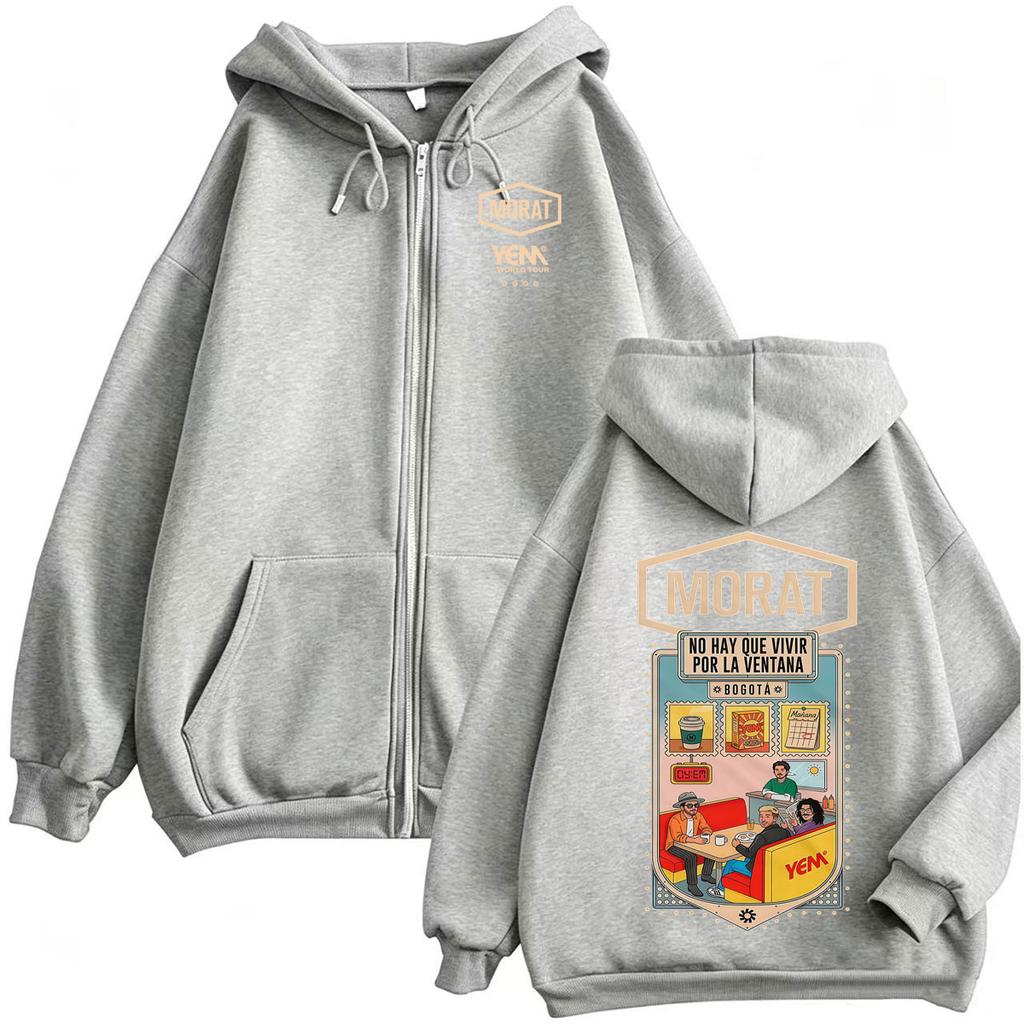Morat Yem Man Soll Nicht Durchs Fenster Leben Sweatshirt Jacke Mäntel Herren Kapuzenpullover Freizeit Fleece Reißverschluss Kapuzenpullover