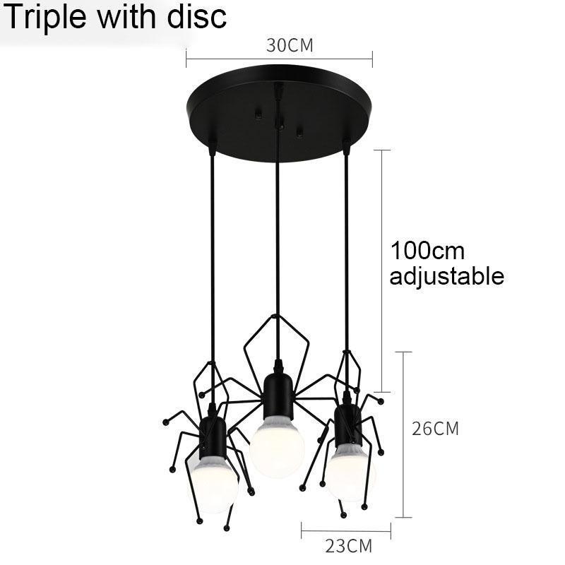 

Креативный подвесной светильник в виде паука, подвесной светильник от насекомых с лампой E27, питание от переменного тока 85-265 В для спальни, столовой, коридора, балкона