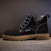 Leather Martin Boots Autumn and Winter New Women's Short Boots Flat Women's Boots Black Locomotive Women's Shoes Thin Boots