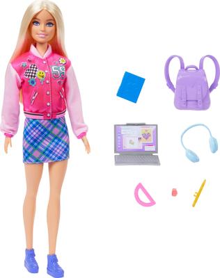Barbie Puppe & Mode Schule Freizeit Set Anziehpuppe Puppenhaus Rollenspiel Barbie Puppe ab 3 Jahren Rosa HRG84