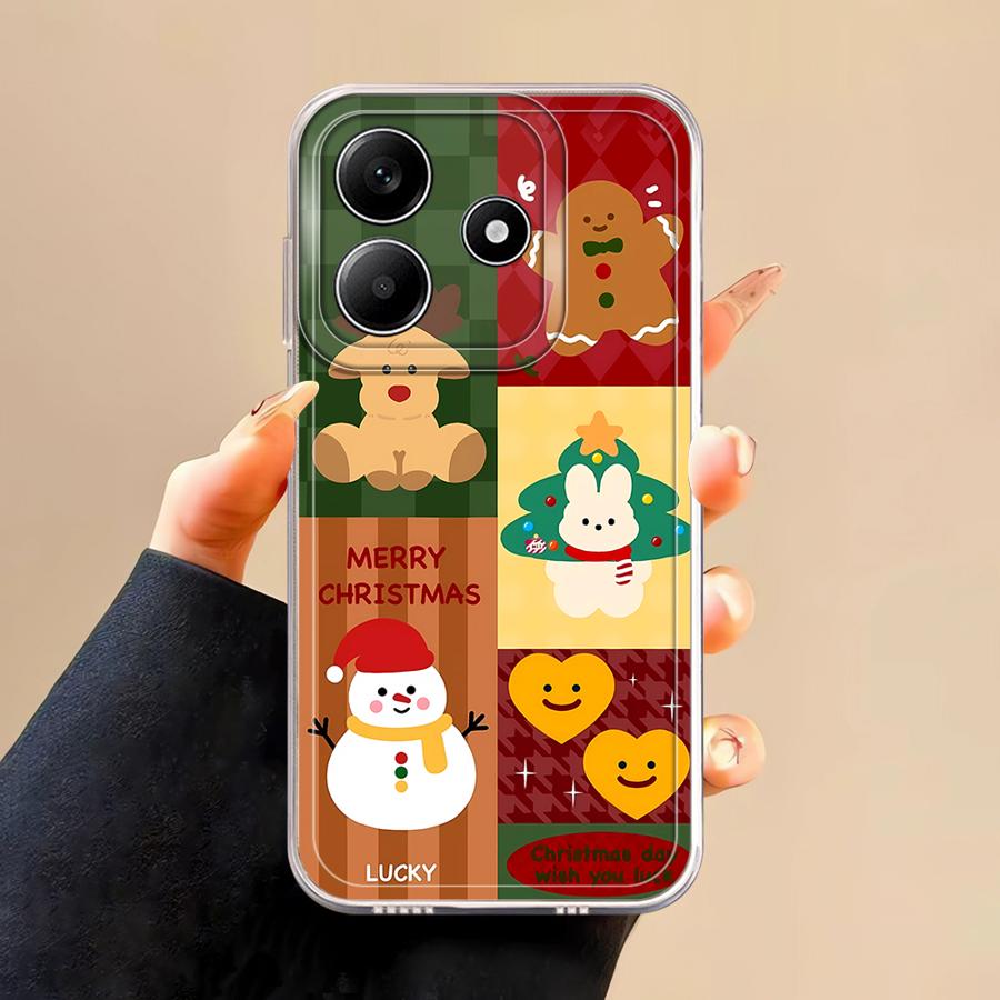 Heißer Verkauf Süße Weihnachten Klare Hülle für Xiaomi Redmi Note 10Pro 10S 10Lite 11 14 13 12 Pro Plus 9 8 12S 11S