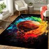 1pc Basketball Pattern Area Rug, Anti Slip Non Shedding Stain Resistant Carpet