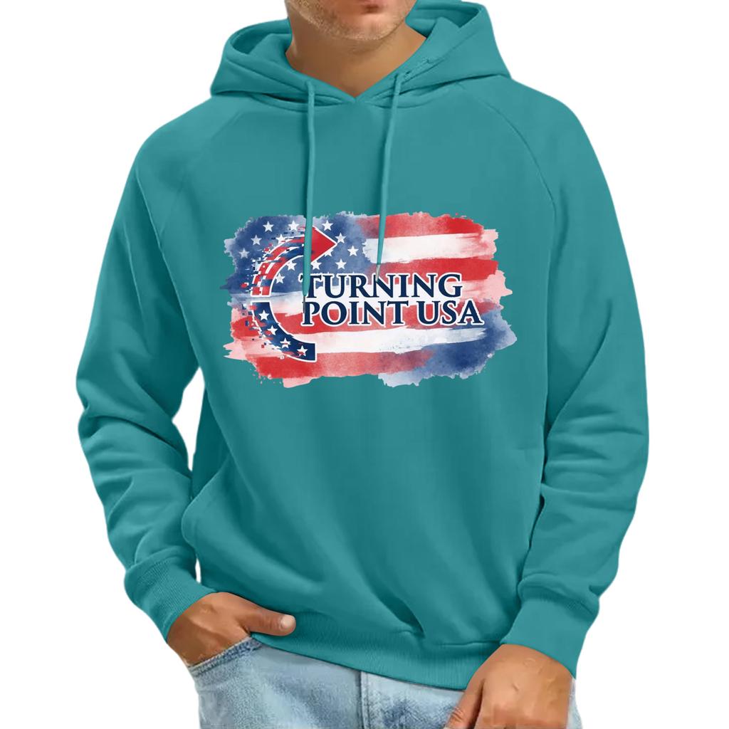Men's Raglan Long Sleeve Hooded Sweatshirt