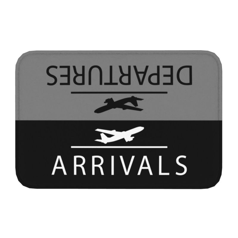 Personalized Plane Arrivals And Departures Doormat Mat Anti-Slip Plane Aviation Airplane Kitchen Bath Garden Rug Carpet 40*60cm