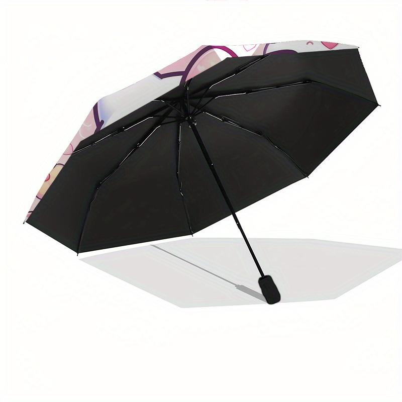 1pc Hello Kitty,Pastel Automatic Umbrella-Foldable, Durable 8-Bone Design, Compact and Stylish, Great for Camping, Halloween, Christmas, Mot
