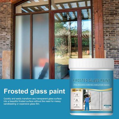 Mattierte Glasfarbe Wasserdichte Fenster-Sichtschutzfarbe Matte Glasfarbe Badezimmerglas Sandstrahlen Spezialbeschichtung auf Wasserbasis