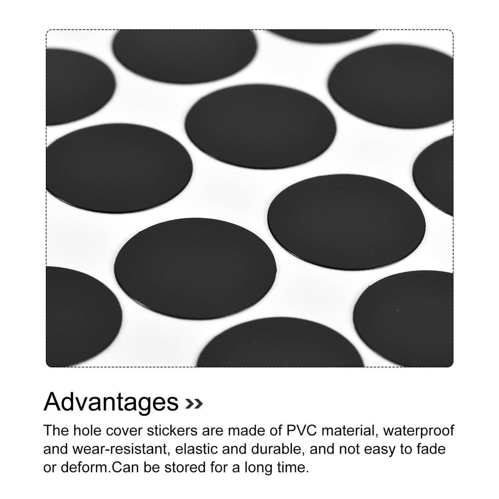 uxcell Screw Hole Cover Sticker PVC Adhesive Cover Dustproof Cap for Wooden Furniture Cabinet