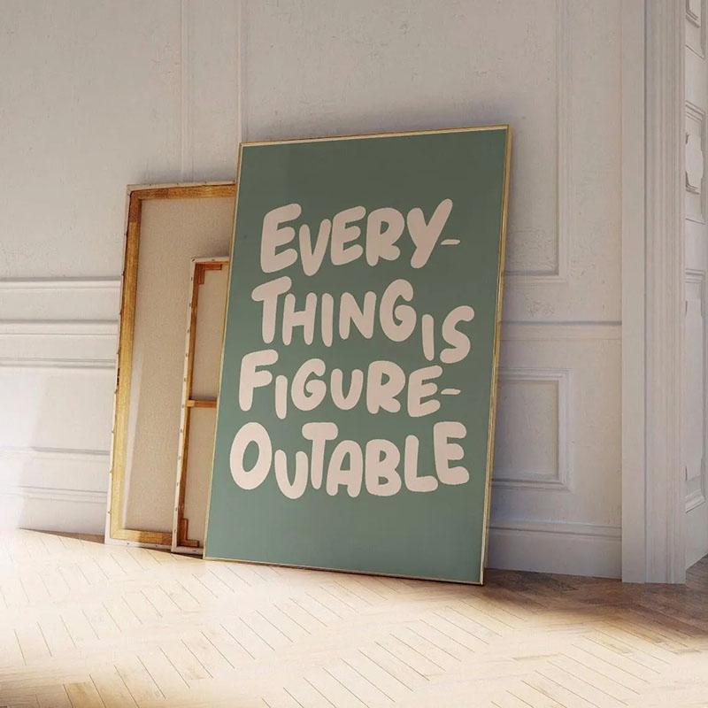 1pc Inspirational Quote Poster Wall Art Motivational Message Unique Gift Idea Poster Minimalistic Home Office Decor