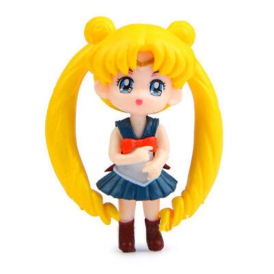 4Pcs Anime Sailor Moon Figurine Model Toy Desktop Table Ornament Cake Decor