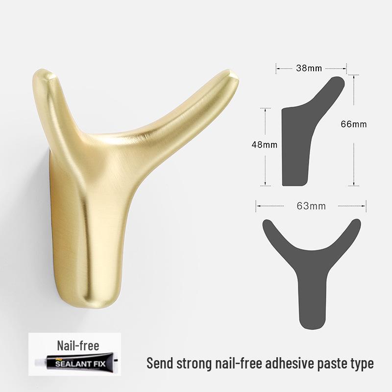 Nordic Antler Wall-Mounted Metal Coat Hooks for Door, Bathroom, or Wardrobe