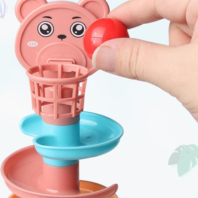 N80C Children'S Track Rotating Music Rolling Ball Stacking Music Toy