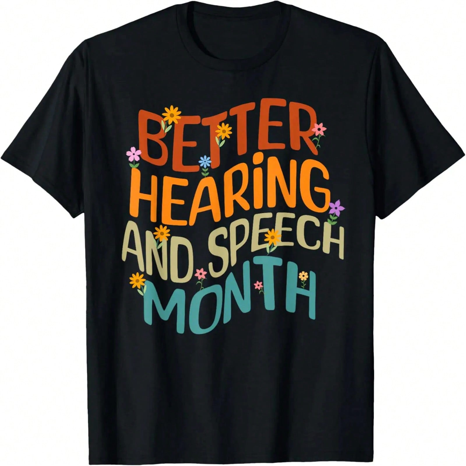Retro Better Hearing And Speech Month Speech Pathologist SLP T-Shirt S разноцветный