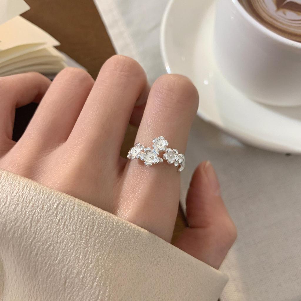 Anello Minimalista da Donna in Argento Sterling 925, Inossidabile, Anello Aperto di Alta Gamma per Dito Indice di Coppia
