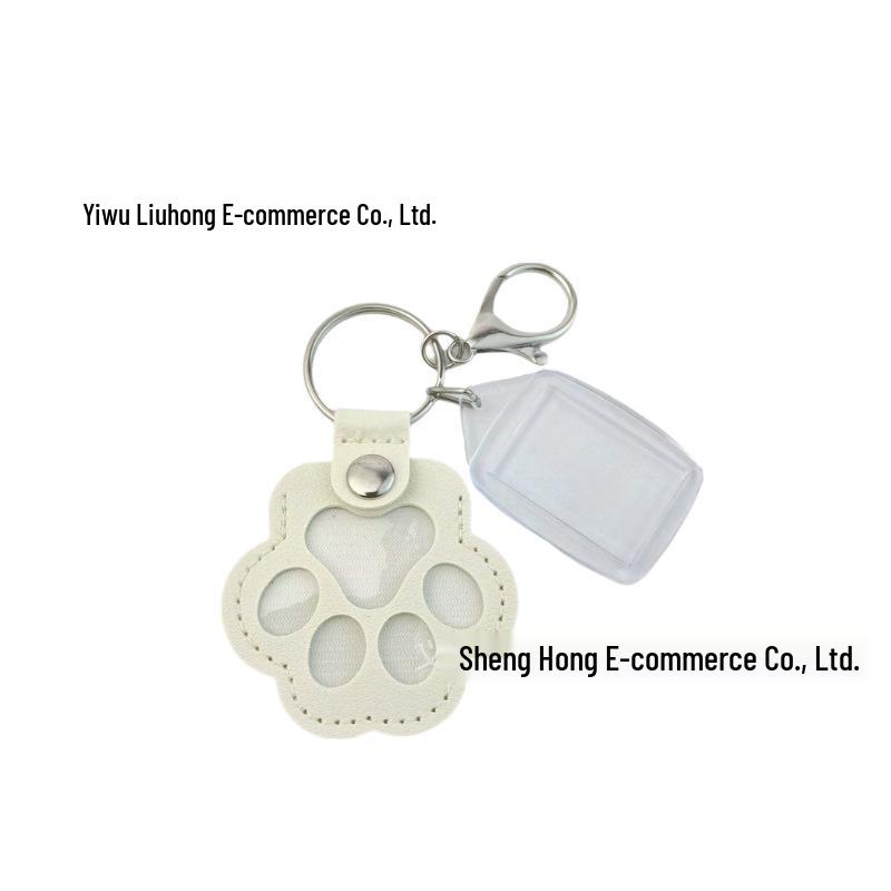 Leather Pet Fur Keepsake Keychain: Cute Cat & Dog Hair Bag Charm Ornament
