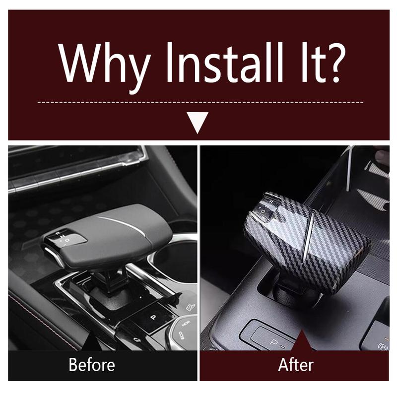 For Changan Eado Plus  - 2025 Central Control Gear Shift Knob Head Sticker Cover Trim ABS Carbon Fiber Accessories Interior