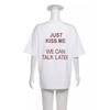 Trendy Women's Heavyweight Cotton T-shirt with Letter Print Design
