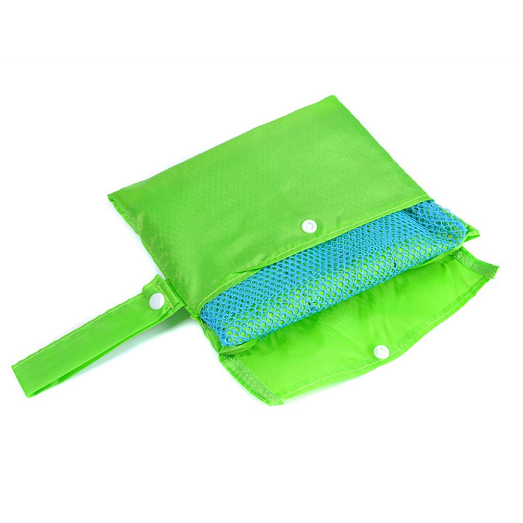 Portable Mesh Beach Bag Foldable Swimming Pouch Children Beach Toy Baskets Storage Bag Large Capacity Shoulder For Travel Picnic