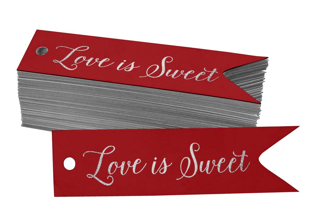 Inkdotpot Gold Foil Paper Hang Tags Love Is Sweet Wedding Favor Tags 100
