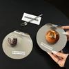 Stainless Steel Coffee Tray Roll Corner Food Display Plate Baking Dessert Tray  Kitchen Tableware