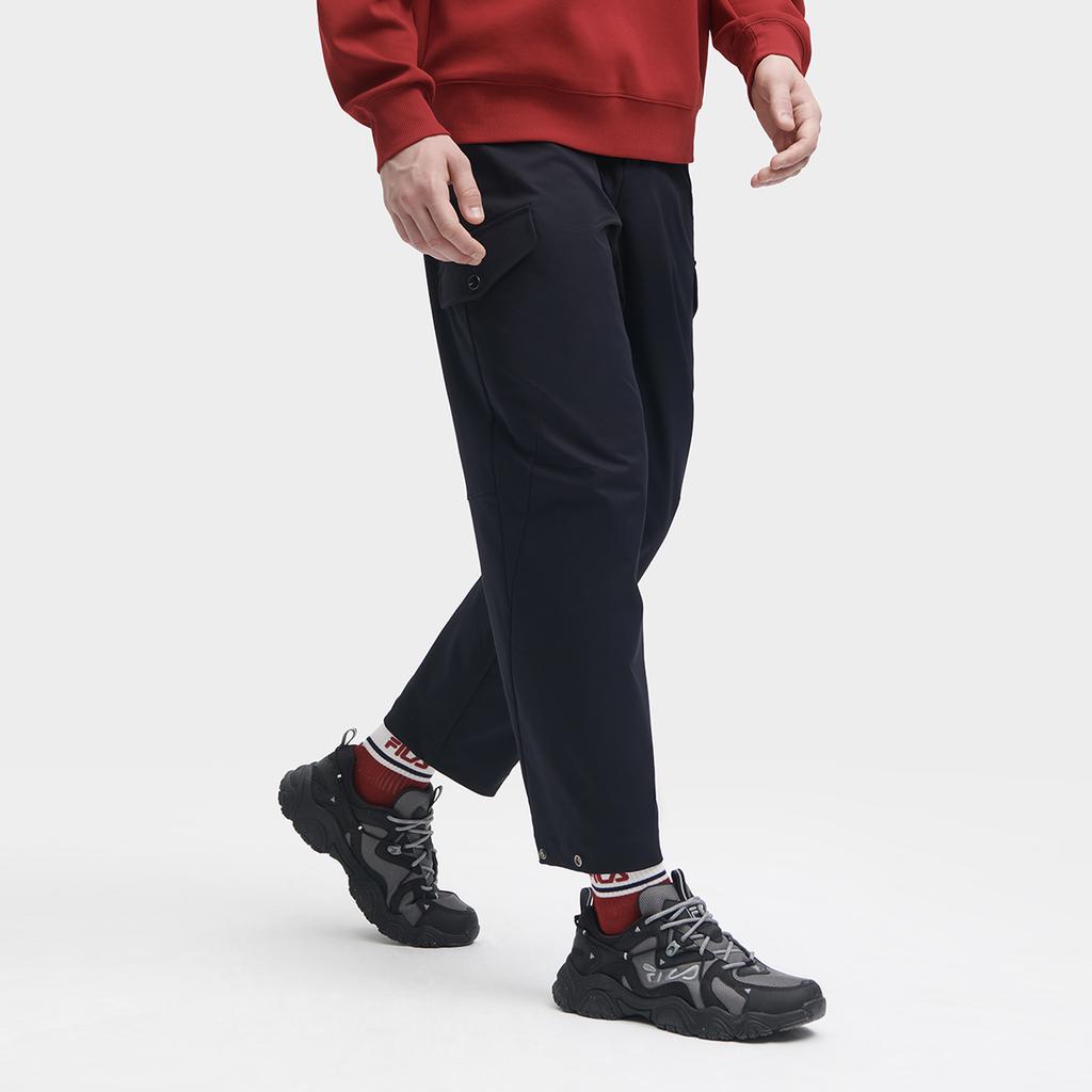 Fila Letter Logo Printed Woven Casual Pants Men Pants Legendary-Blue F11M349801F-NV